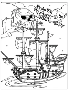 dibujo barco pirata