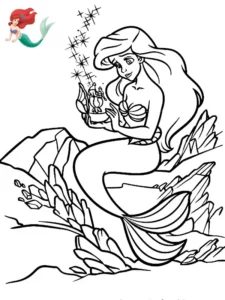 dibujo de ariel para colorear