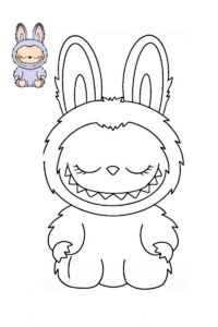 dibujo de labubu para colorear