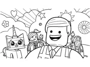 dibujo de legos para colorear
