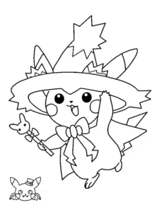 dibujo de pikachu para colorear