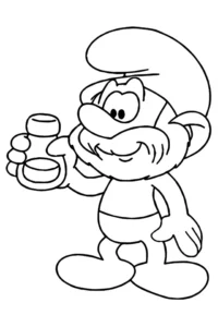 dibujo de pitufo