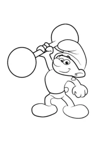 dibujo de pitufos
