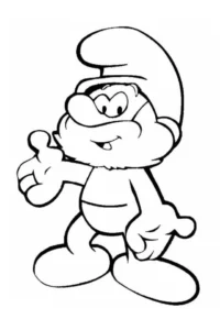 dibujo de un pitufo