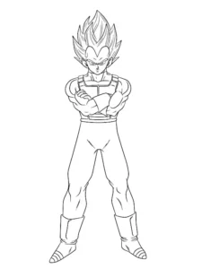 dibujo de vegeta para colorear