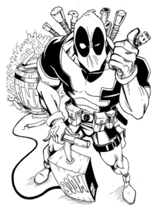 dibujo deadpool