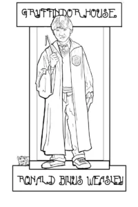 dibujo harry potter para colorear