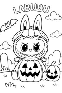 dibujo labubu para colorear​