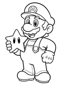 dibujo mario bros para colorear