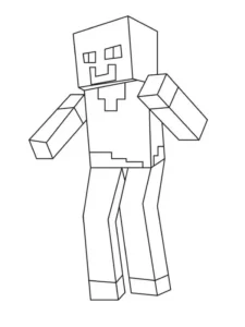 dibujo minecraft para colorear