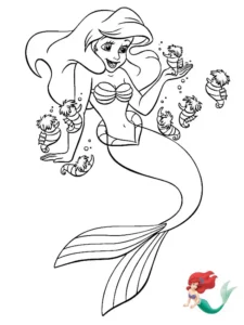 dibujo para colorear ariel