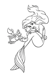 dibujo para colorear de ariel