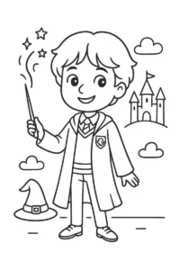 dibujo para colorear harry potter