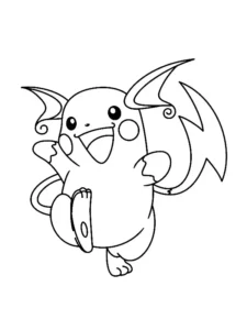 dibujo para colorear pikachu