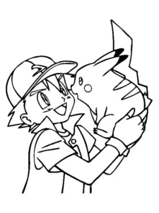 dibujo pikachu para colorear