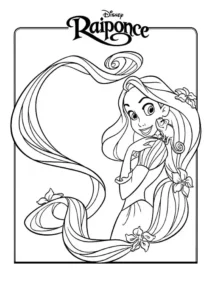 dibujo rapunzel para colorear