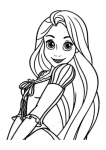 dibujo rapunzel para colorear
