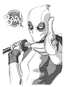 dibujos de deadpool para colorear
