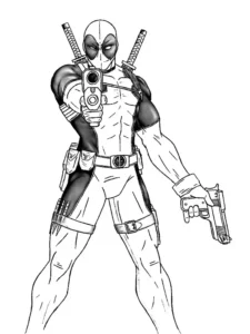 dibujos de deadpool para colorear