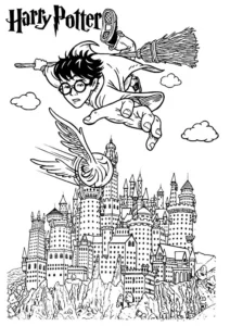 dibujos de harry potter para colorear