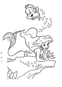 dibujos de la sirenita para colorear