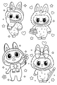 dibujos de labubu para colorear