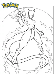 dibujos de mewtwo