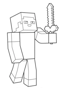dibujos de minecraft para colorear