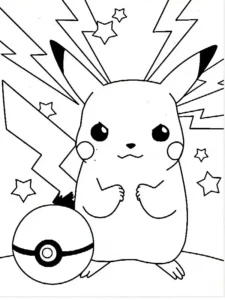 dibujos de pikachu para colorear