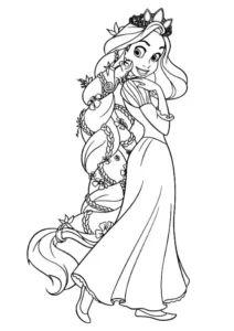 dibujos de rapunzel para colorear