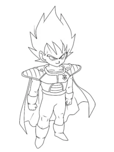 dibujos de vegeta para colorear