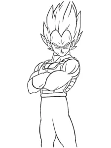 dibujos de vegeta para colorear