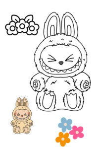 dibujos labubu colorear​