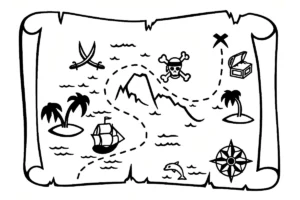 dibujos mapas del tesoro