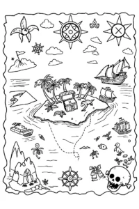dibujos mapas del tesoro