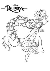 dibujos para colorear de rapunzel