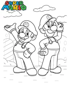 dibujos para colorear mario bros