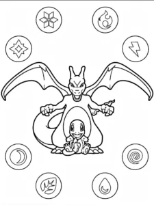 dibujos para colorear pokemon charizard