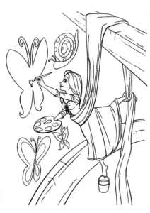 dibujos para colorear rapunzel