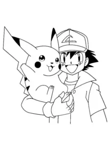 dibujos pikachu para colorear