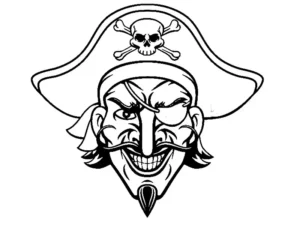 dibujos piratas para colorear