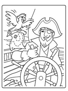 dibujos piratas para colorear