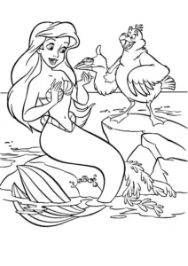 la sirenita ariel para colorear