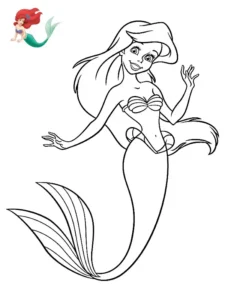 la sirenita para colorear