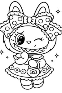labubu dibujo para colorear