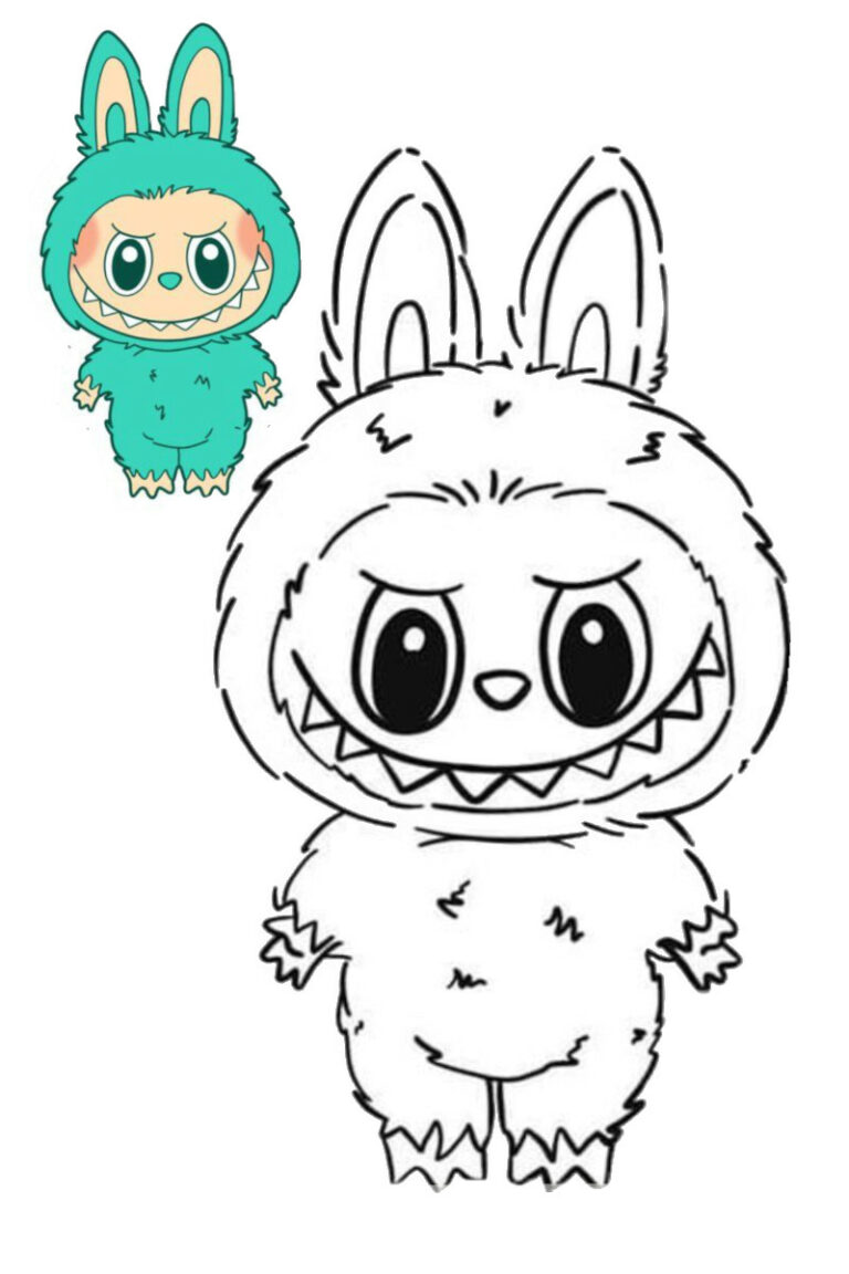 Labubu para colorear 30 Dibujos y 1 Libro para imprimir