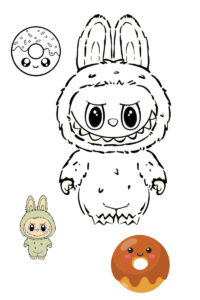 labubu para colorear