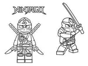 lego ninja para colorear