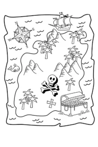 mapa del tesoro dibujo
