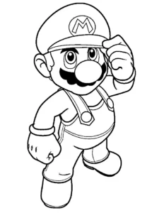 mario bros para colorear